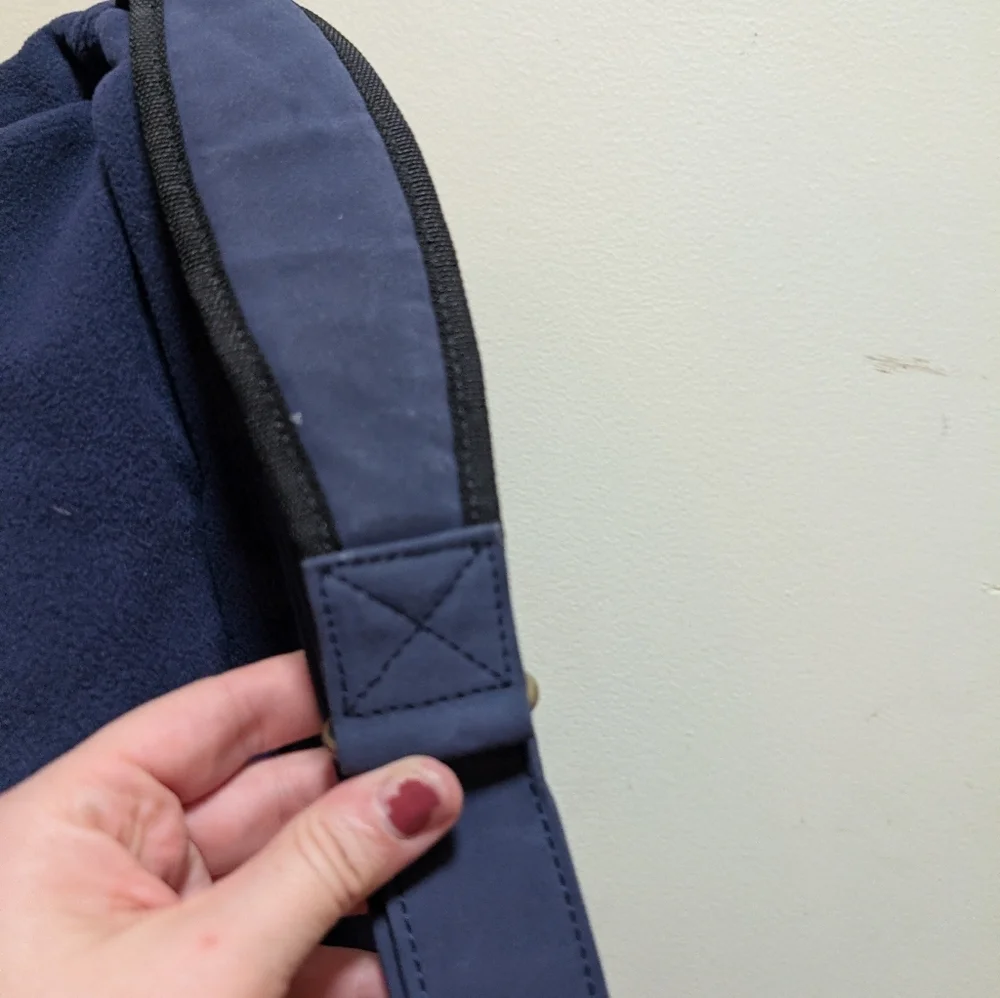L.L.Bean AmeriBag Healthy Back Bag Fleece Sling Backpack Blue